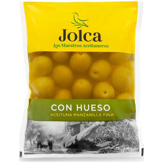 Eroski Aceitunas manzanilla con hueso JOLCA bolsa 100 g