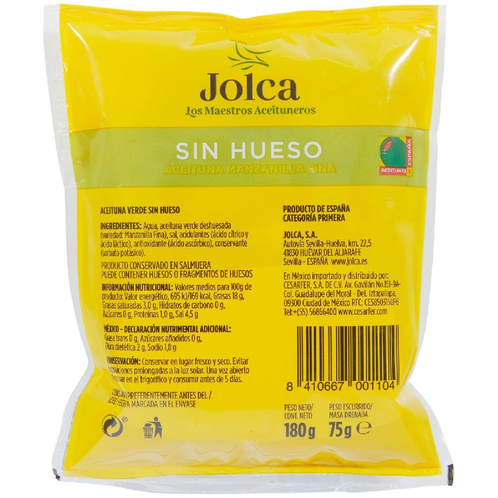 Eroski Aceitunas Manzanilla Sin Hueso JOLCA Bolsa 75 G