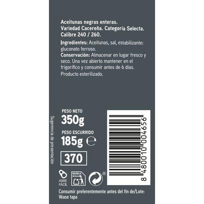 Eroski Aceitunas Negras Con Hueso EROSKI Lata 185 G
