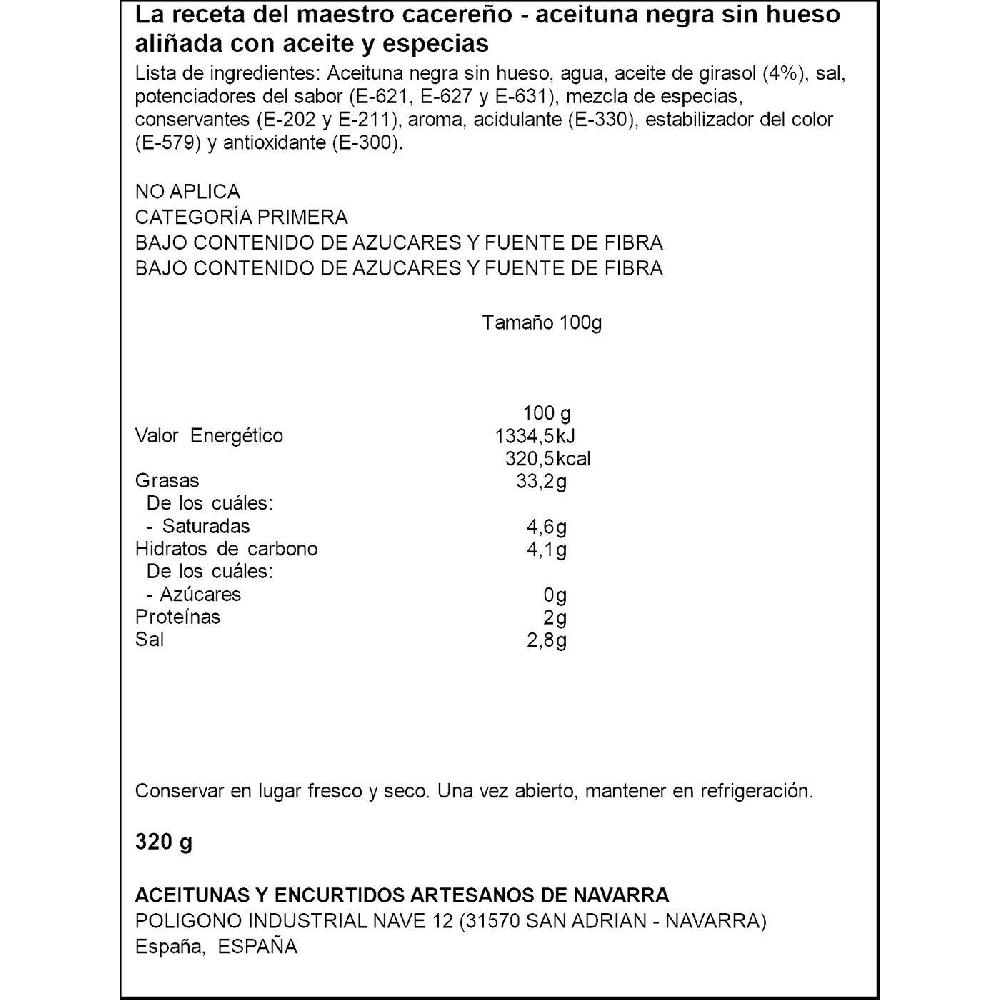Eroski Aceitunas Negras Sin Hueso M. ACEITUNEROS Lata 150 G