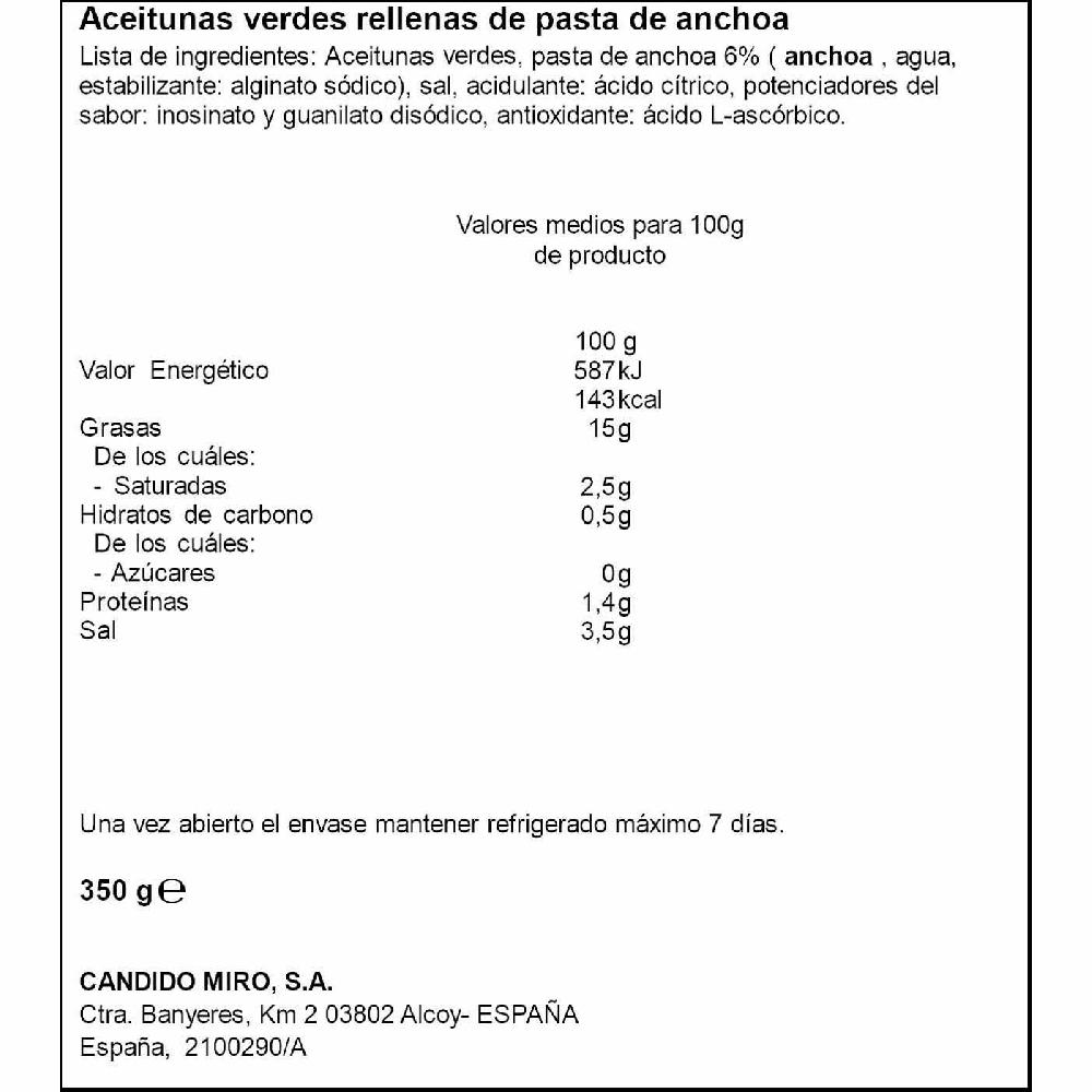 Eroski Aceitunas Rellenas De Anchoa EL SERPIS Lata 150 G