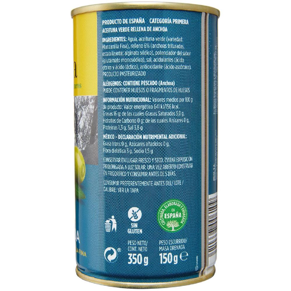 Eroski Aceitunas Rellenas De Anchoa JOLCA Lata 150 G