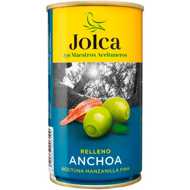 Eroski Aceitunas rellenas de anchoa JOLCA lata 150 g