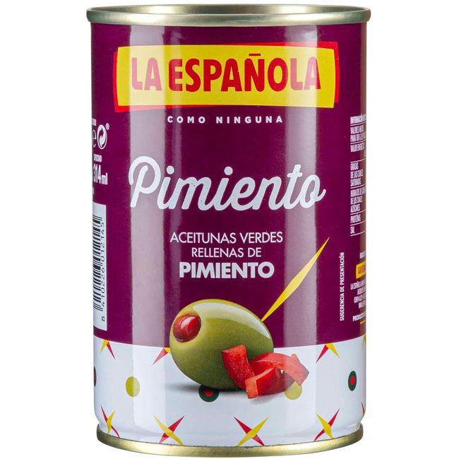 Eroski Aceitunas rellenas de pimiento LA ESPAÑOLA lata 130 g