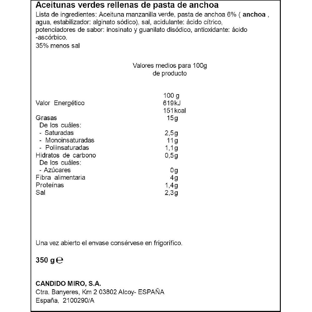 Eroski Aceitunas Rellenas Ligeras EL SERPIS Lata 150 G