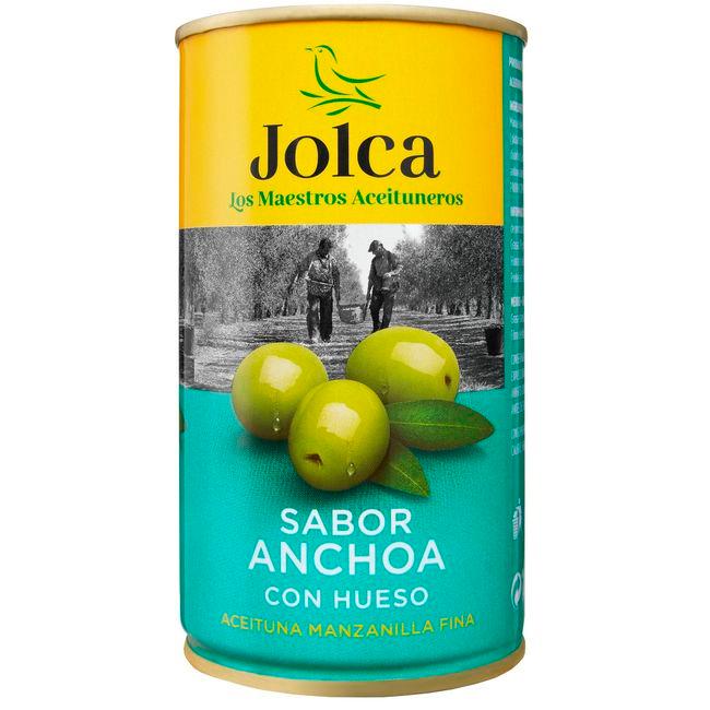 Eroski Aceitunas verdes con anchoa JOLCA lata 185 g