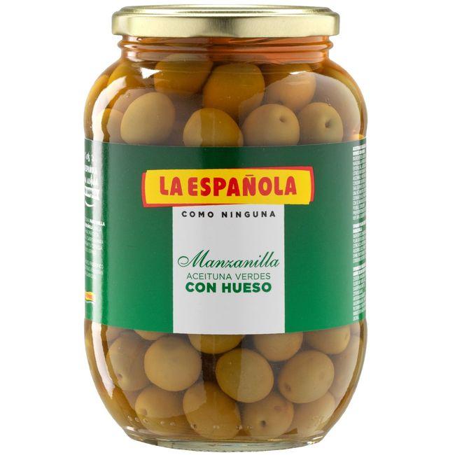 Eroski Aceitunas verdes con hueso LA ESPAÑOLA frasco 500 g