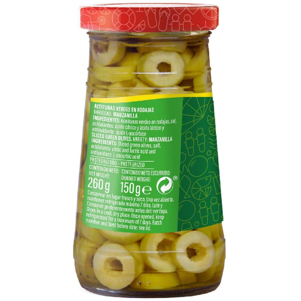 Eroski Aceitunas Verdes En Rodajas SERPIS Frasco 150 G