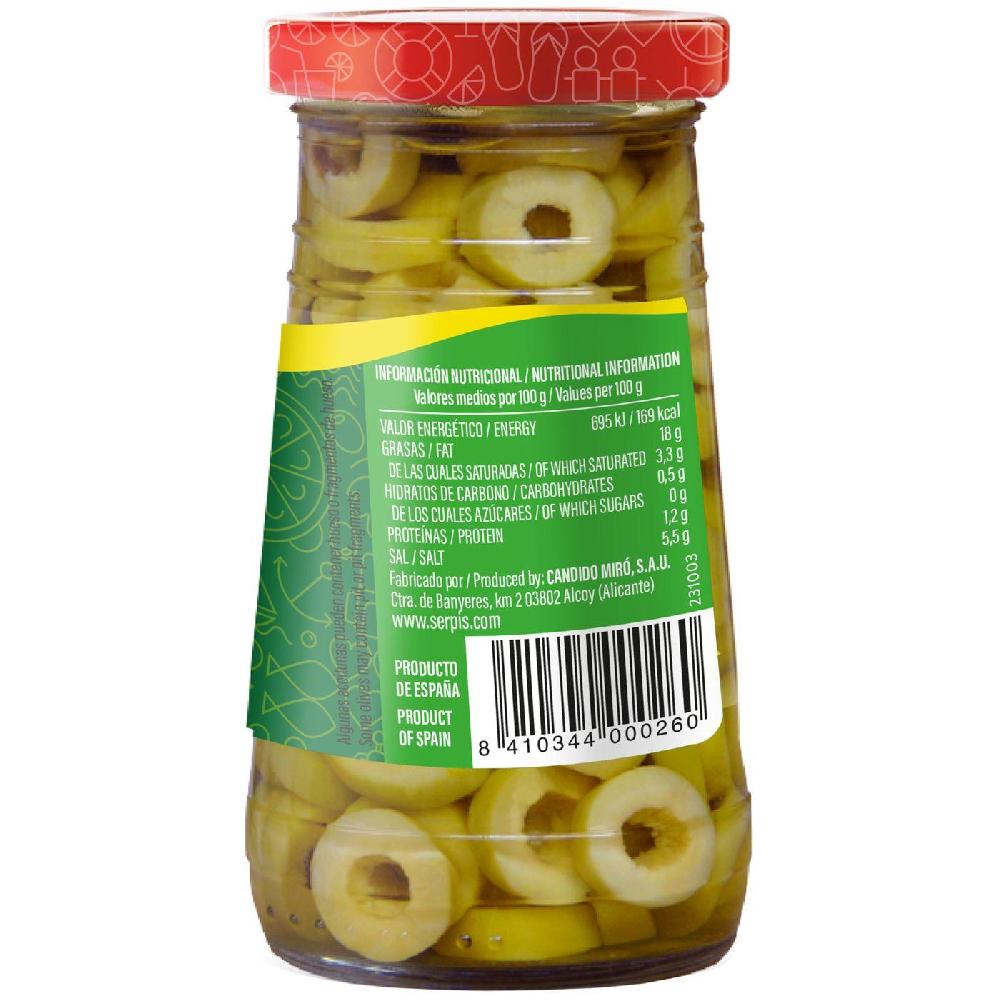 Eroski Aceitunas Verdes En Rodajas SERPIS Frasco 150 G