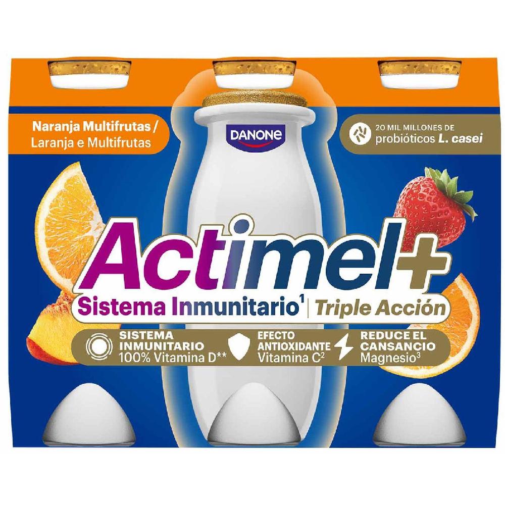 Eroski Actimel Multifrutas De Naranja ACTIMEL Pack 6x100 G