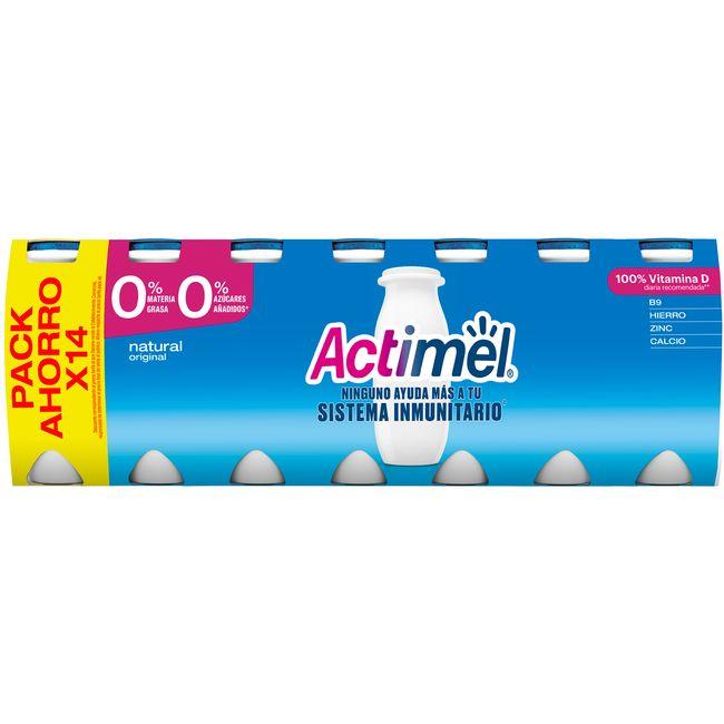 Eroski Actimel Para Beber Desnatado 0% Natural DANONE Pack 14x100 Ml