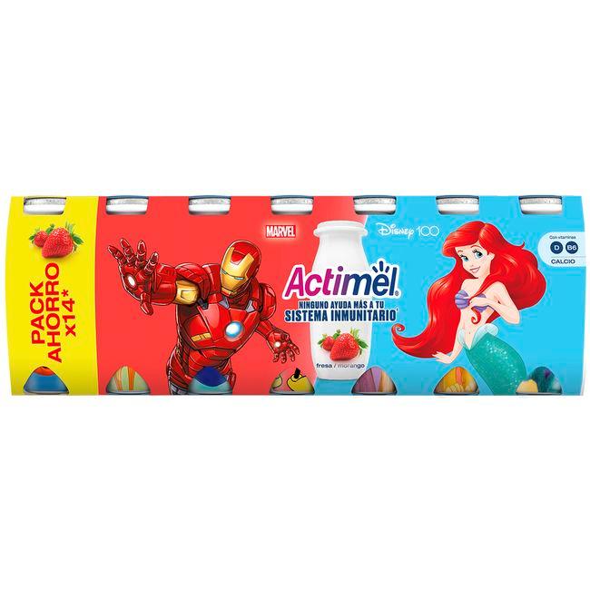 Eroski Actimel Para Beber Sabor Fresa DANONE Pack 14x100 Ml