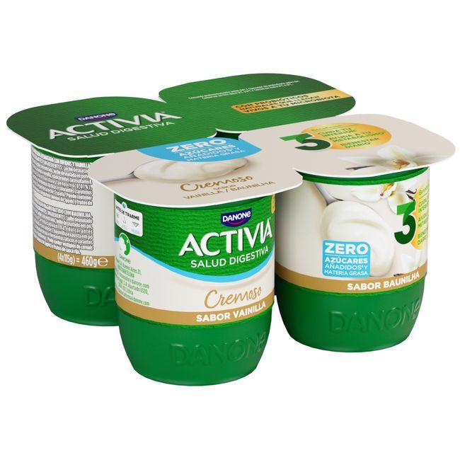 Eroski Activia 0% cremoso de vainilla DANONE pack 4x115 g