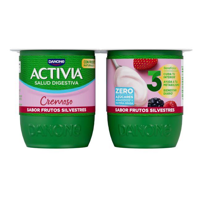 Eroski Activia 0% Cremoso Sabor A Frutas Silvest. DANONE Pack 4x125 G