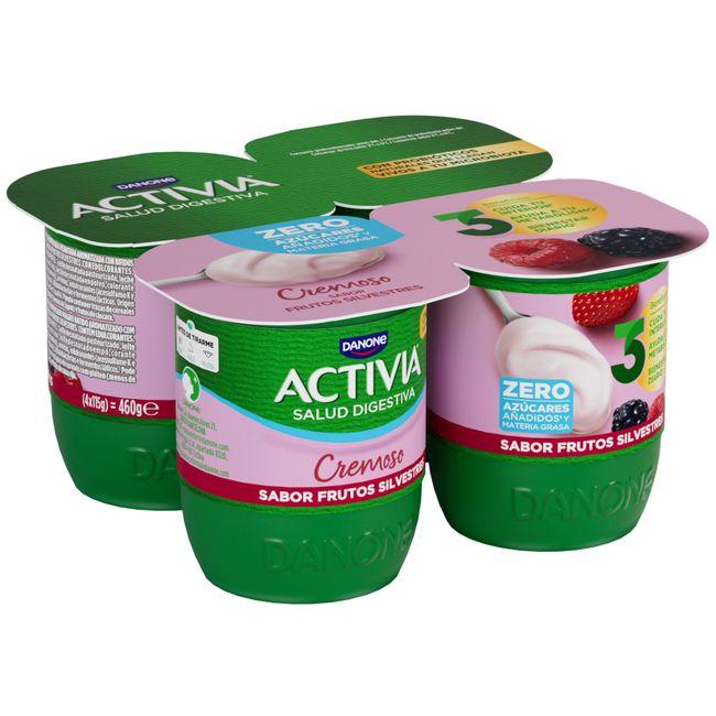 Eroski Activia 0% cremoso sabor a frutas silvest. DANONE pack 4x125 g