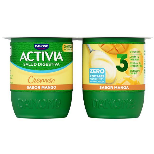 Eroski Activia 0% Cremoso Sabor Mango DANONE Pack 4x120 G