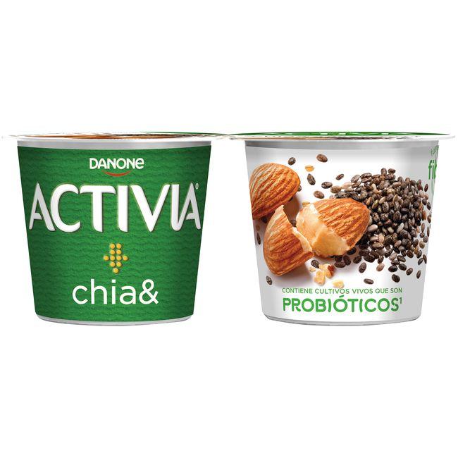 Eroski Activia 0% Fibras Con Chía-almendra DANONE Pack 4x115 G