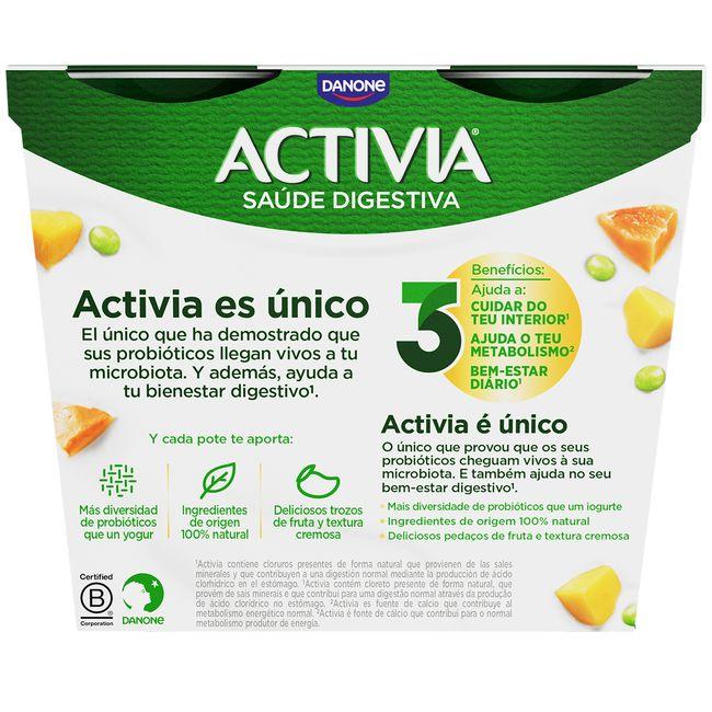 Eroski Activia Con Mango-papaya-soja DANONE Pack 4x120 G
