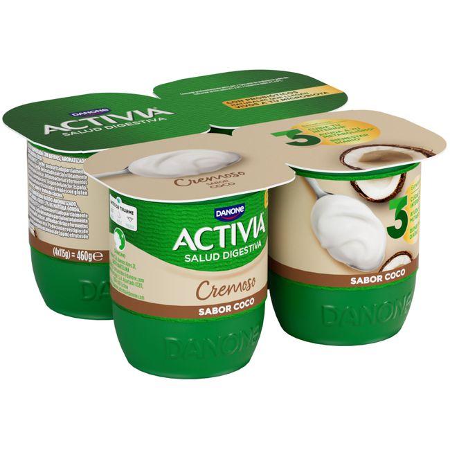 Eroski Activia cremoso sabor coco ACTIVIA pack 4x115 g