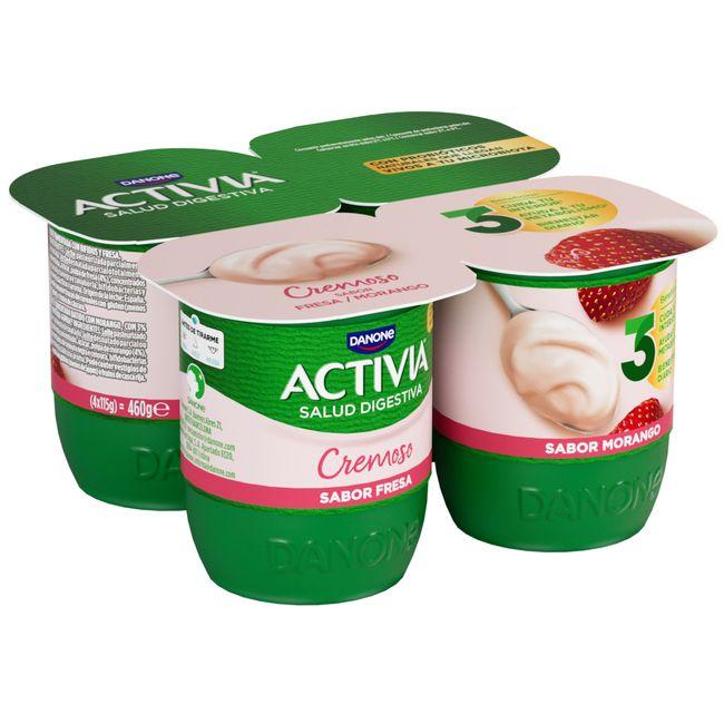 Eroski Activia cremoso sabor fresa DANONE pack 4x115 g