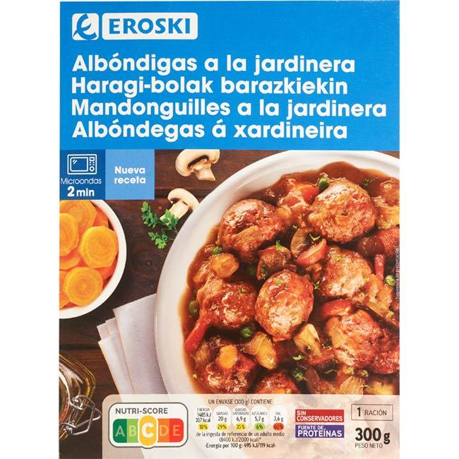 Eroski Albóndigas a la jardinera EROSKI bandeja 300 g