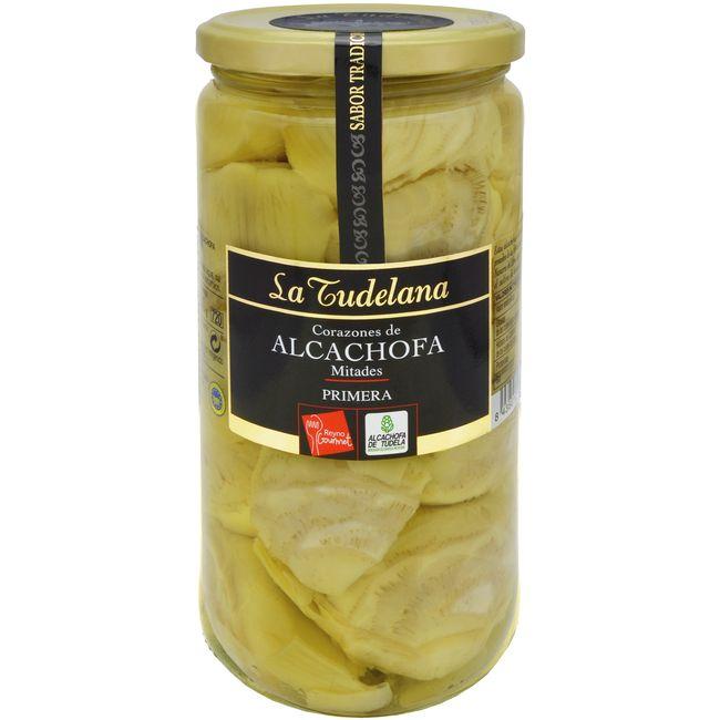 Eroski Alcachofa en mitades I.G.P. LA TUDELANA frasco 400 g