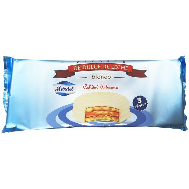 Eroski Alfajores de chocolate blanco MARDEL pack 3x50 g