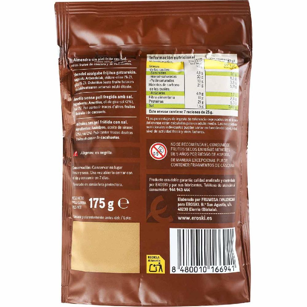 Eroski Almendras Repeladas Fritas EROSKI Bolsa 175 G