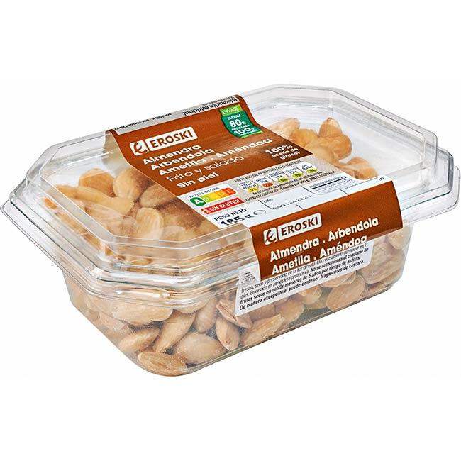 Eroski Almendras Repeladas Fritas EROSKI Tarrina 185 G