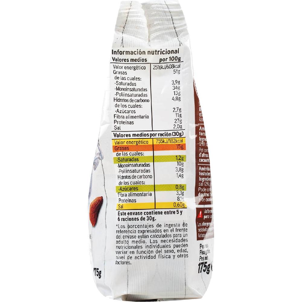 Eroski Almendras Tostadas Saladas Con Piel EROSKI Bolsa 175 G