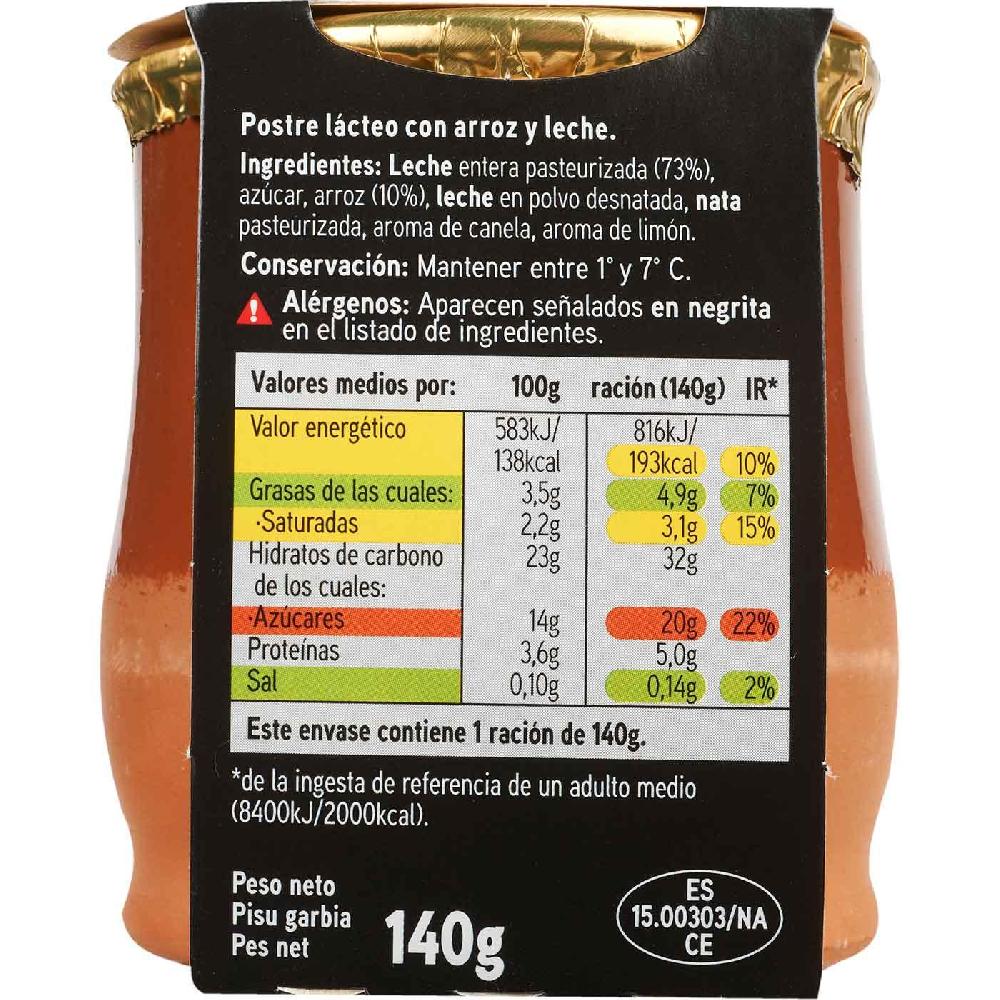 Eroski Arroz Con Leche Eroski SELEQTIA Tarro De Barro 140 G