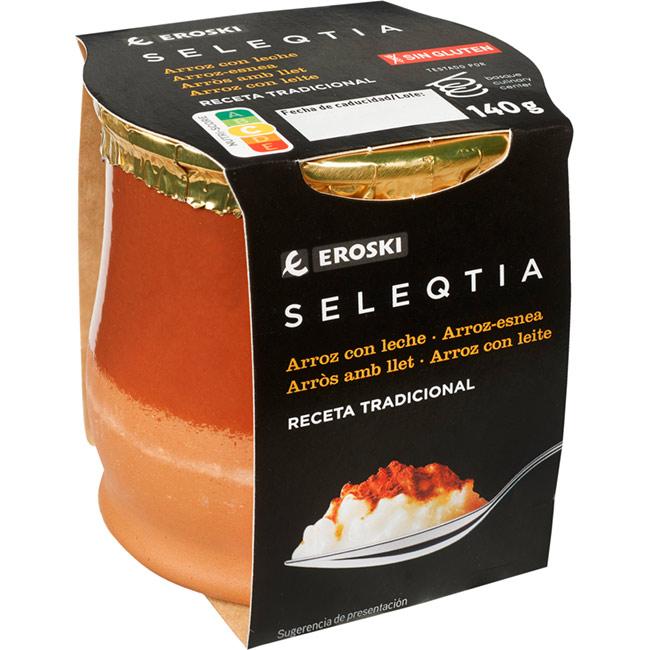 Eroski Arroz con leche Eroski SELEQTIA tarro de barro 140 g