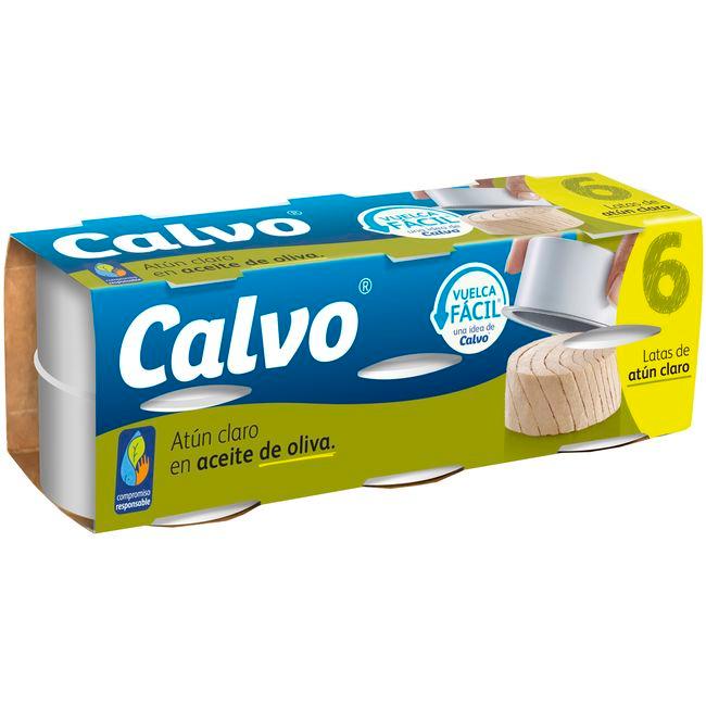 Eroski Atún claro en aceite de oliva CALVO pack 6x65 g
