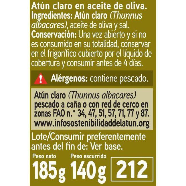 Eroski Atún Claro En Aceite De Oliva EROSKI Frasco 185 G