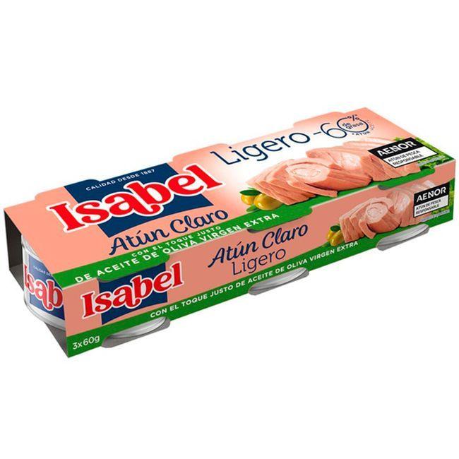 Eroski Atún claro en aceite de oliva virgen extra ISABEL pack 3x60 g