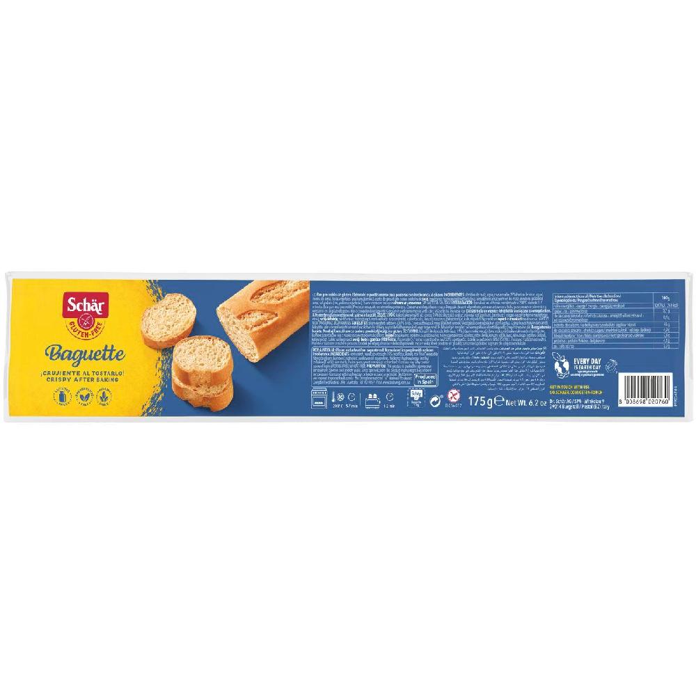 Eroski Baguette sin gluten sin gluten SCHAR paquete 175 g
