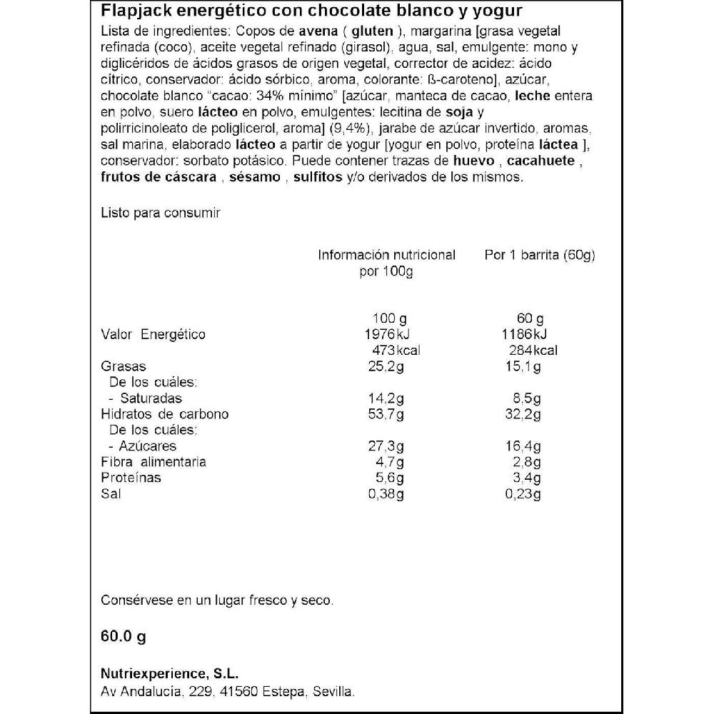Eroski Barrita De Yogur Y Avena Flapjack JUSTLOADING Paquete 60 G