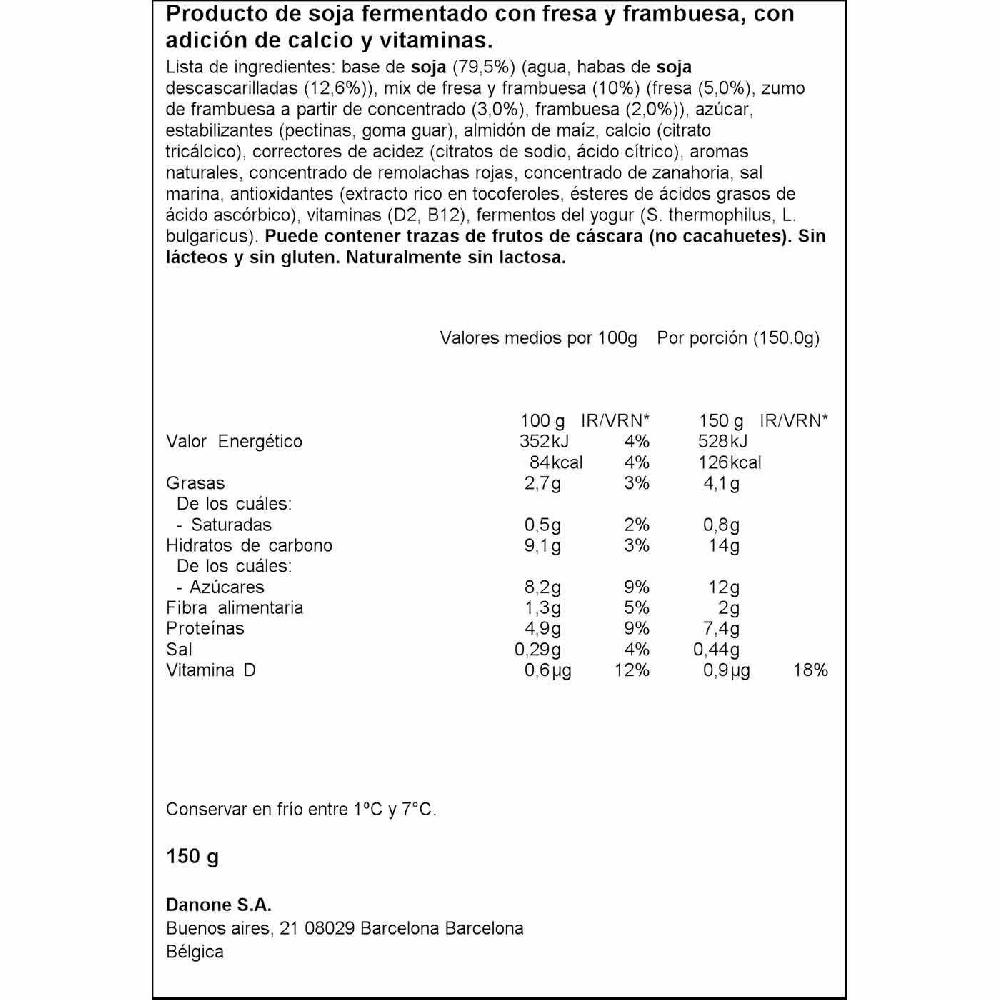 Eroski Base Vegetal Bicapa De Fresa ALPRO SKYR Tarrina 150 G