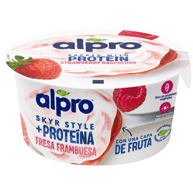 Eroski Base vegetal bicapa de fresa ALPRO SKYR tarrina 150 g