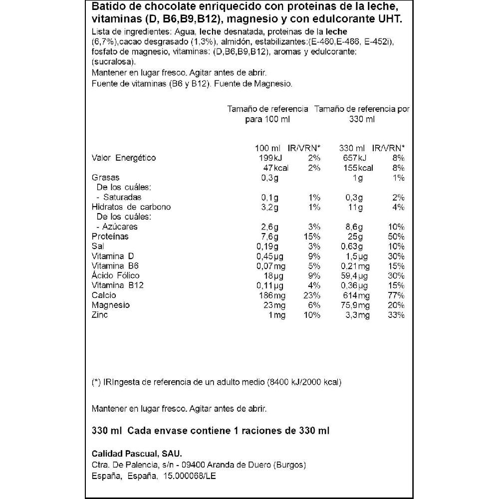 Eroski Batido Proteico Life De Cookies DINAMIC Brik 330 Ml