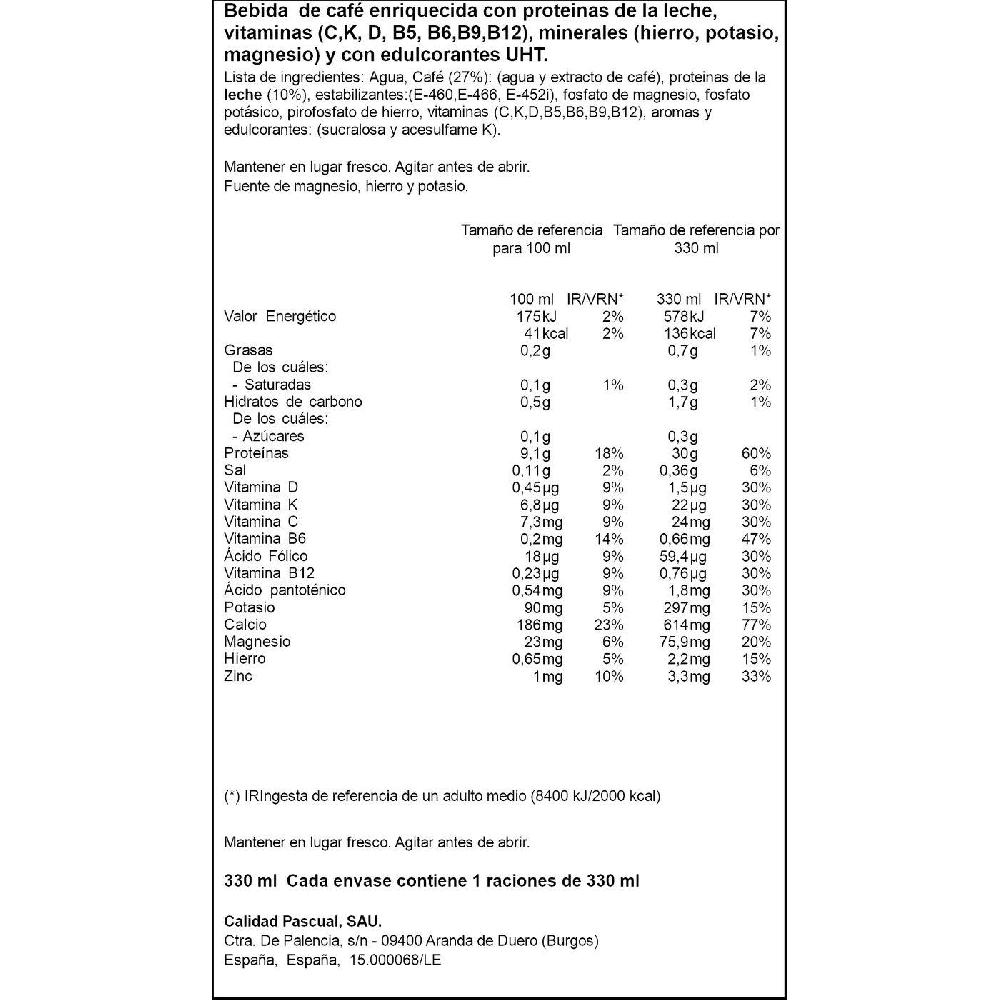 Eroski Batido Proteico Sport De Café DINAMIC Brik 330 Ml