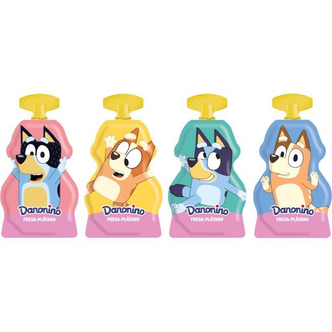 Eroski Bebedino Pouch Sabor Fresa-plátano DANONINO Pack 4x70 G