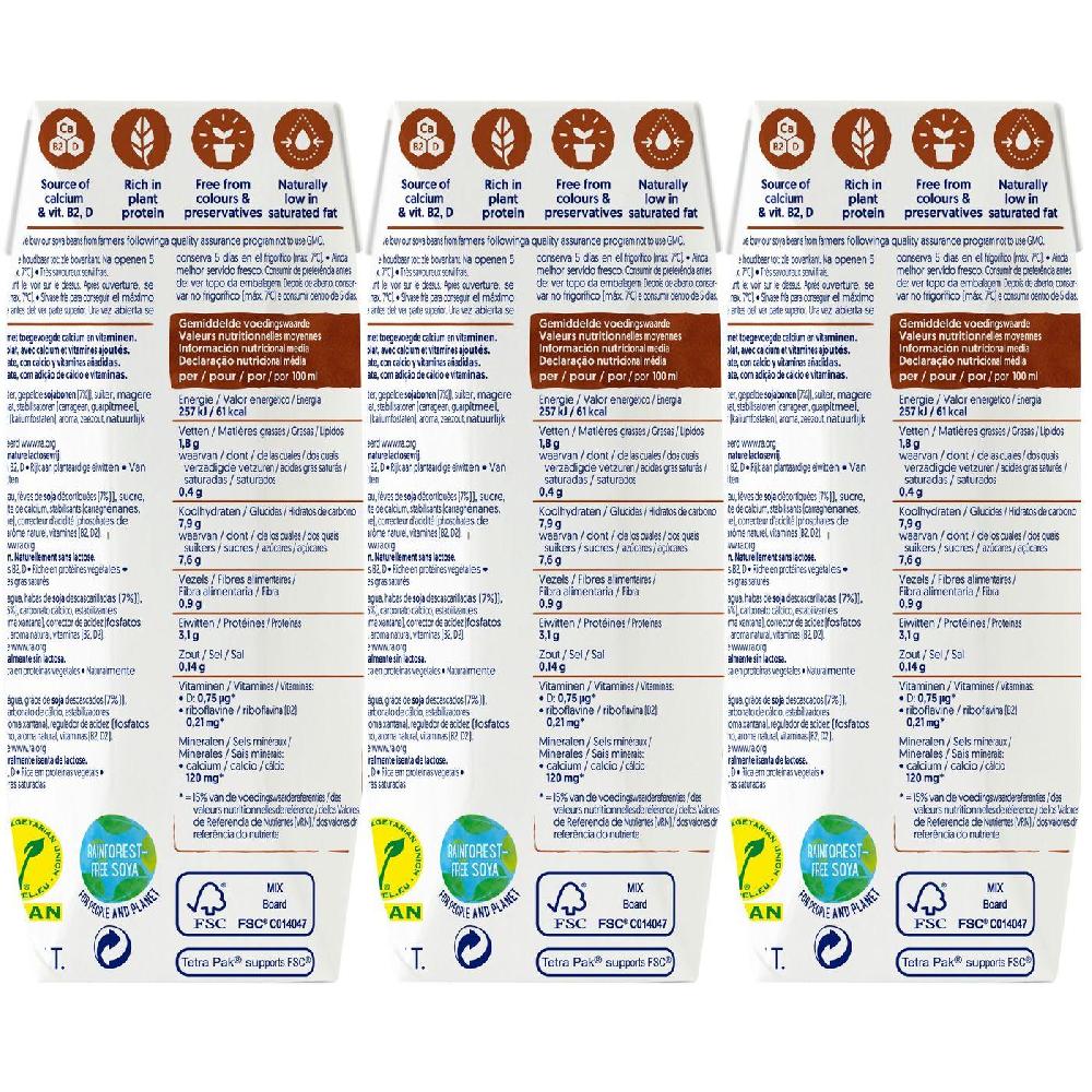 Eroski Bebida De Soja Sabor Chocolate ALPRO Pack 3x250 Ml