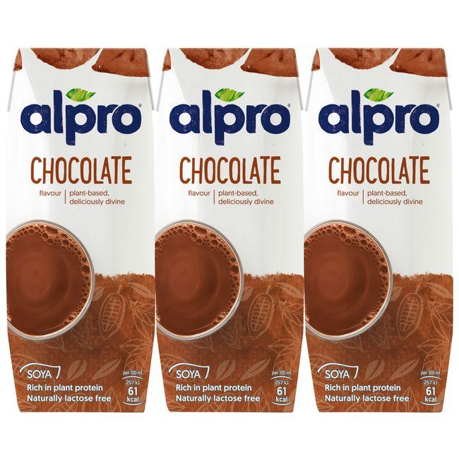 Eroski Bebida de soja sabor chocolate ALPRO pack 3x250 ml