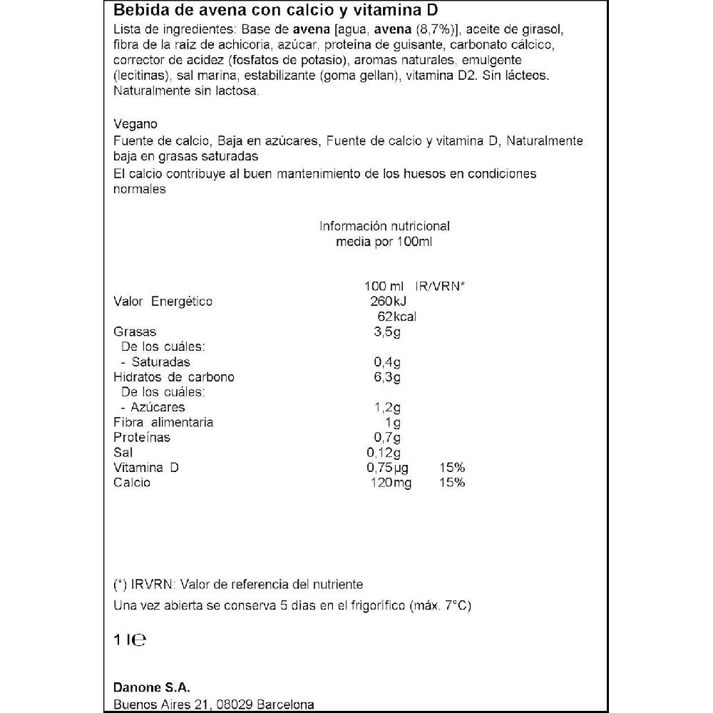 Eroski Bebida Vegetal De Avena ALPRO NOT M*LK Brik 1 Litro