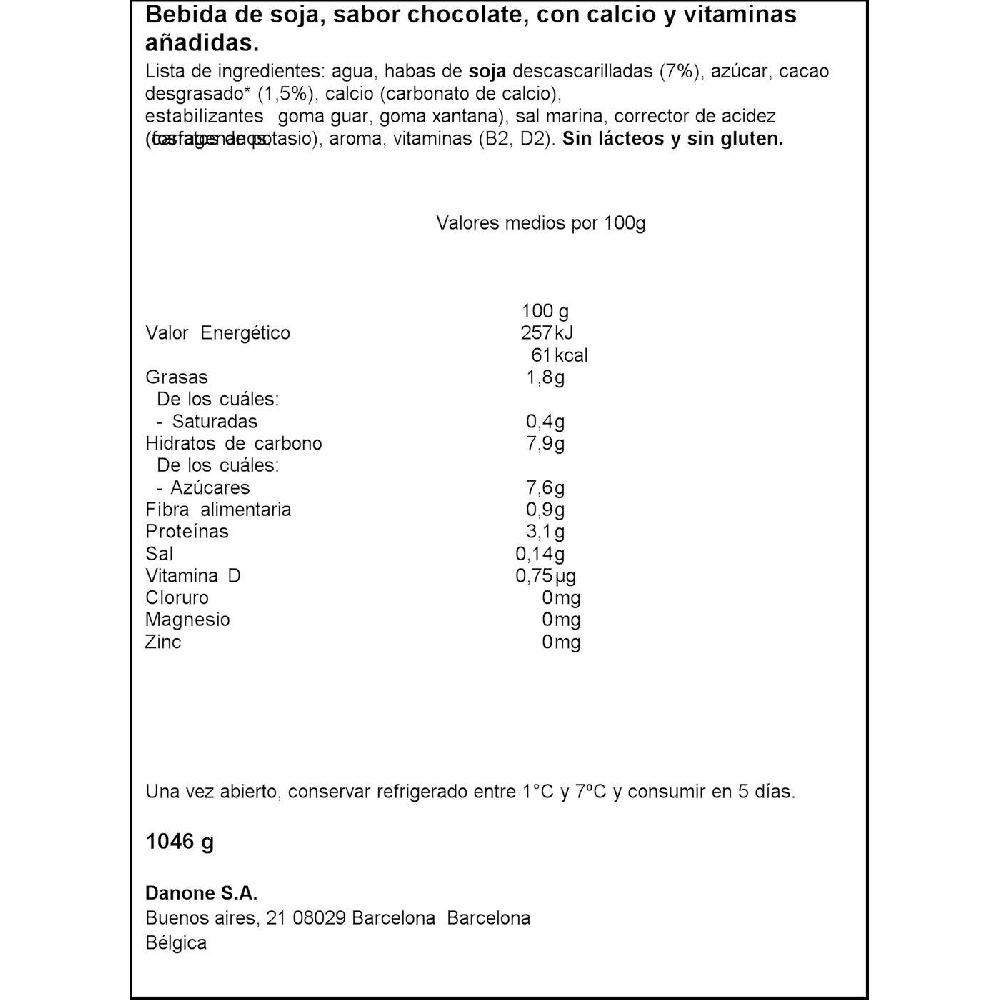 Eroski Bebida Vegetal De Soja Sabor Chocolate ALPRO Brik 1 Litro