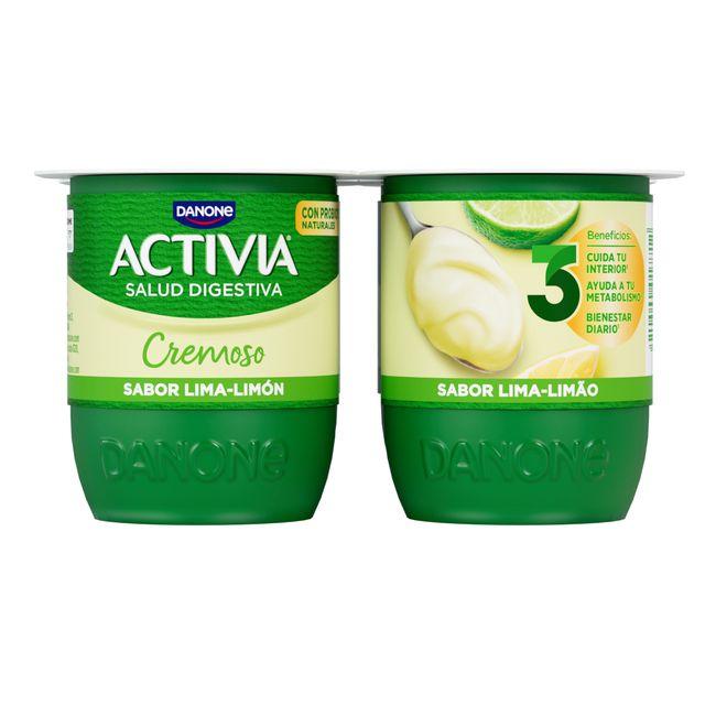 Eroski Bífidus Cremoso Sabor Lima-limón ACTIVIA Pack 4x115 G