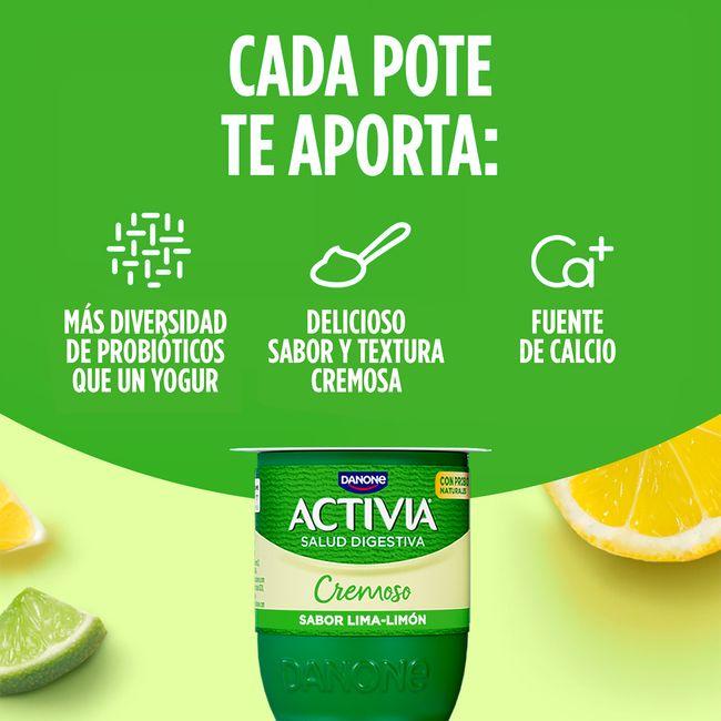 Eroski Bífidus Cremoso Sabor Lima-limón ACTIVIA Pack 4x115 G