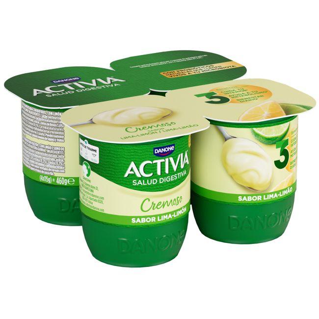 Eroski Bífidus cremoso sabor lima-limón ACTIVIA pack 4x115 g