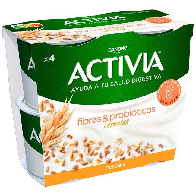 Eroski Bífidus de fibras y cereales ACTIVIA pack 4x115 g